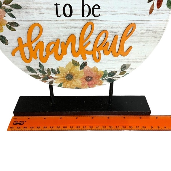 Autumn Table Decor Pedestal Sign Tis The Season To be Thankful Table Decor - Picture 13 of 16